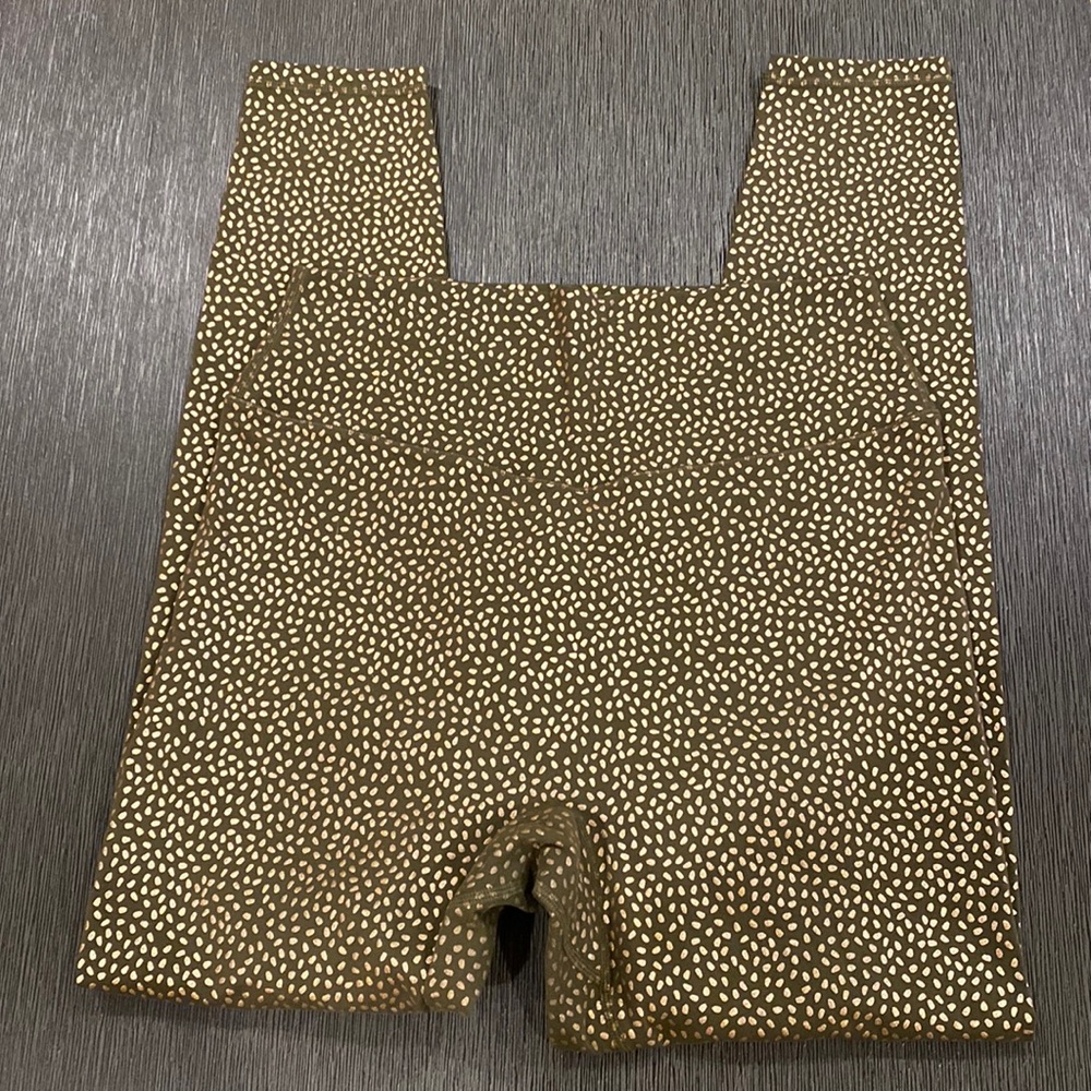 BuffBunny Olive & Rose Gold Bossy Legging Size Large